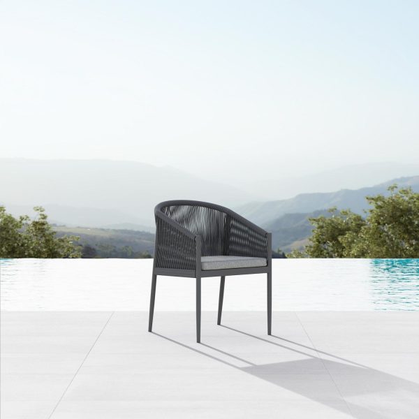 Catalina Woven Rope Dining Chair in Ash/Fog By Azzurro Living
