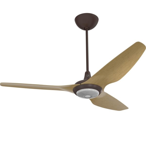 Big Ass Fans 60-Inch Haiku Ceiling Fan Universal Mount W/20-Inch Downrod & Downlight in Oil-Rubbed Bronze/Caramel - MK-HK4-052506A471F504G10I20S2