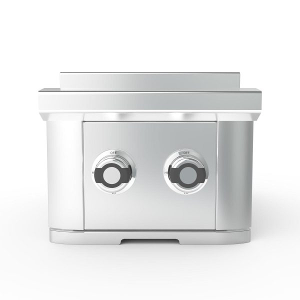 Wildfire Ranch Pro 14-in 304 SS Natural Gas Double Side Burner - WFDBLSBRN-SS-NG