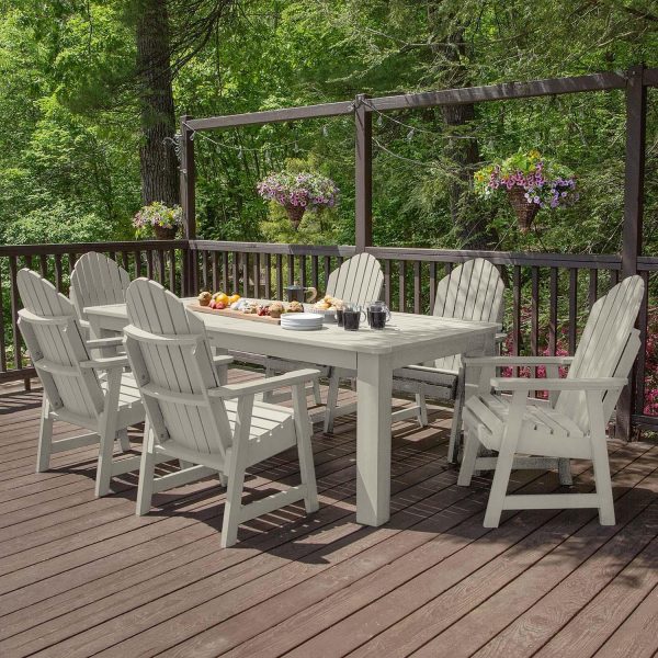 Dream Bay 7 Pc Recycled Plastic Dining Set in Whitewash by Lakeview