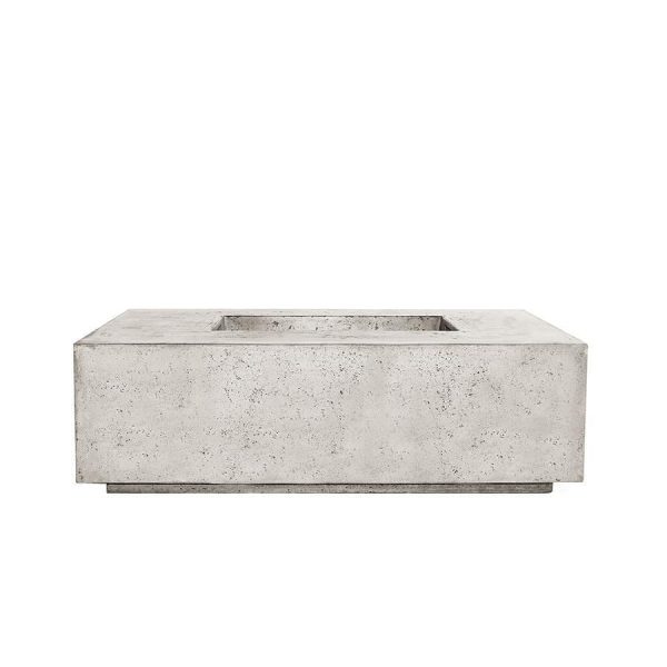 Cedarlake 68 Inch Rectangular GFRC Propane Fire Pit Table in Natural by Lakeview Outdoor Designs