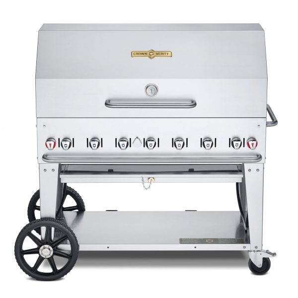 Crown Verity 48-Inch Single Inlet (Bulk Tanks Only) Mobile Propane Grill Dome Package - CV-MCB-48-SI BULK-RDP