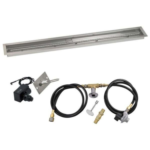 BBQGuys Signature 60 X 6 Inch Stainless Steel Linear Drop-In Pan for Spark Ignition Kit - Propane