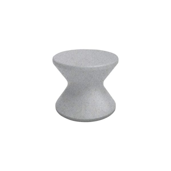 Signature 18 Inch Round Polyresin End Table in Granite Gray by Ledge Lounger