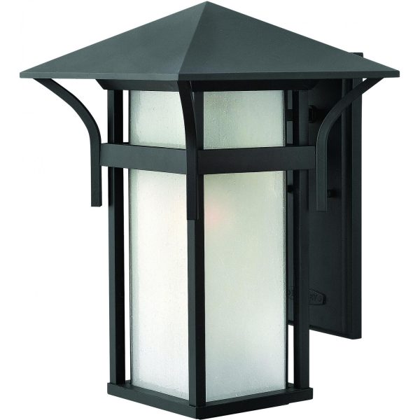 Hinkley Lighting Harbor One Light 16-Inch Outdoor Wall Light - Satin Black - 2575SK