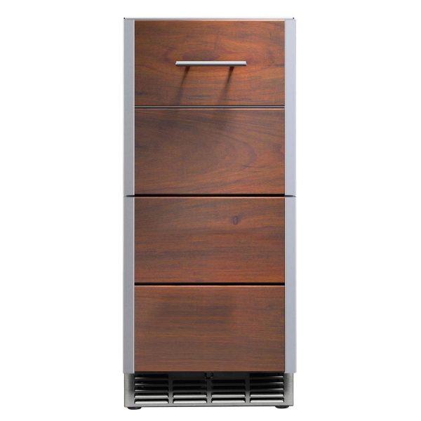 Kalamazoo Arcadia 15 Inch Outdoor Refrigerator - Left Hinge - Ipe Finish - Marine-Grade - K-HP15RO-2KDL-IPE-M6