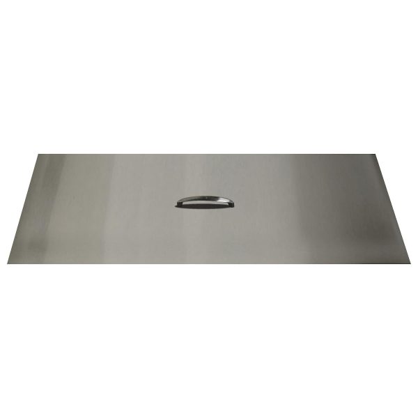 The Outdoor Plus 40x16-Inch Stainless Steel Rectangular Fire Pit Cover