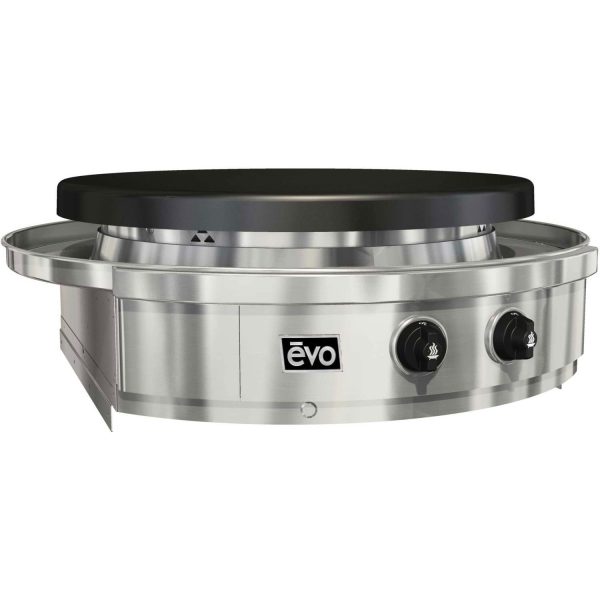 EVO Affinity 30G Built-In Flattop Propane Gas Grill w/ Non-Stick Ceramic Clad Coating - 10-0055-LP