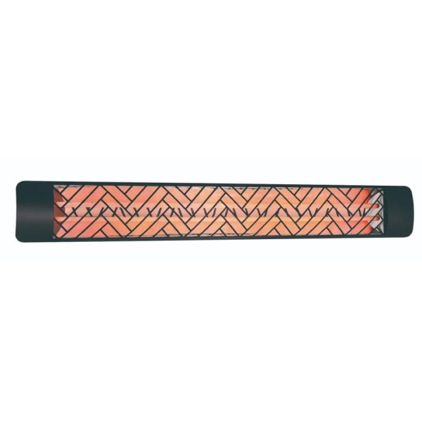Eurofase Chevron Series 61-Inch 6000 Watt Dual Element 277V Electric Infrared Patio Heater In Black - EF60277B1